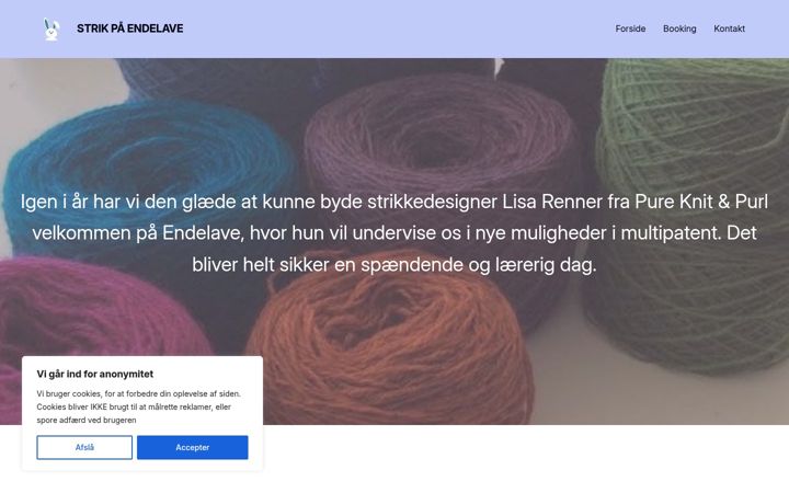Screenshot stránky endelavestrik.dk