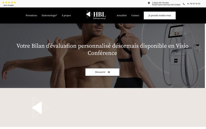 Snímek obrazovky endermoconcept.fr