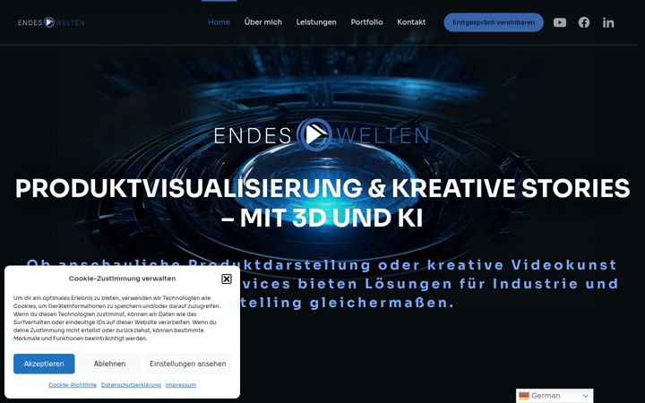 Screenshot of endes-welten.de