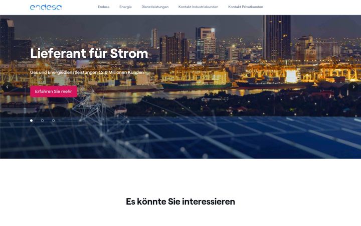 Screenshot of endesa.de