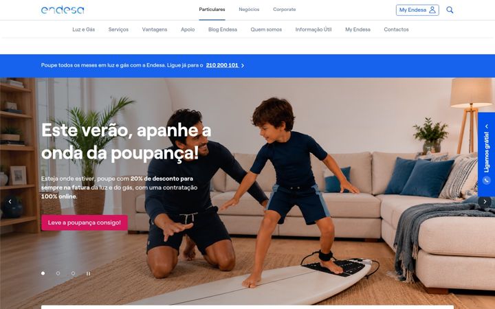 Screenshot van endesa.pt