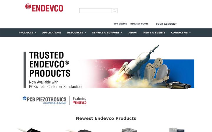 Screenshot of endevco.com