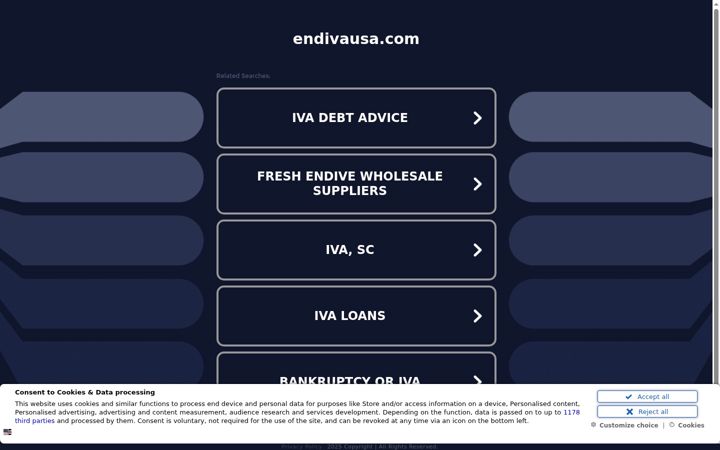Screenshot of endivausa.com