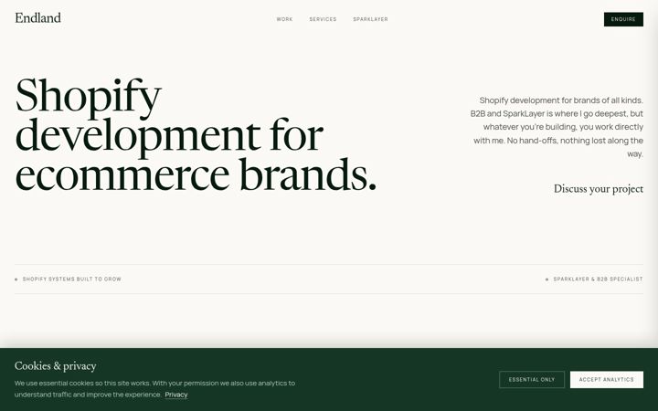 Screenshot of endland.co