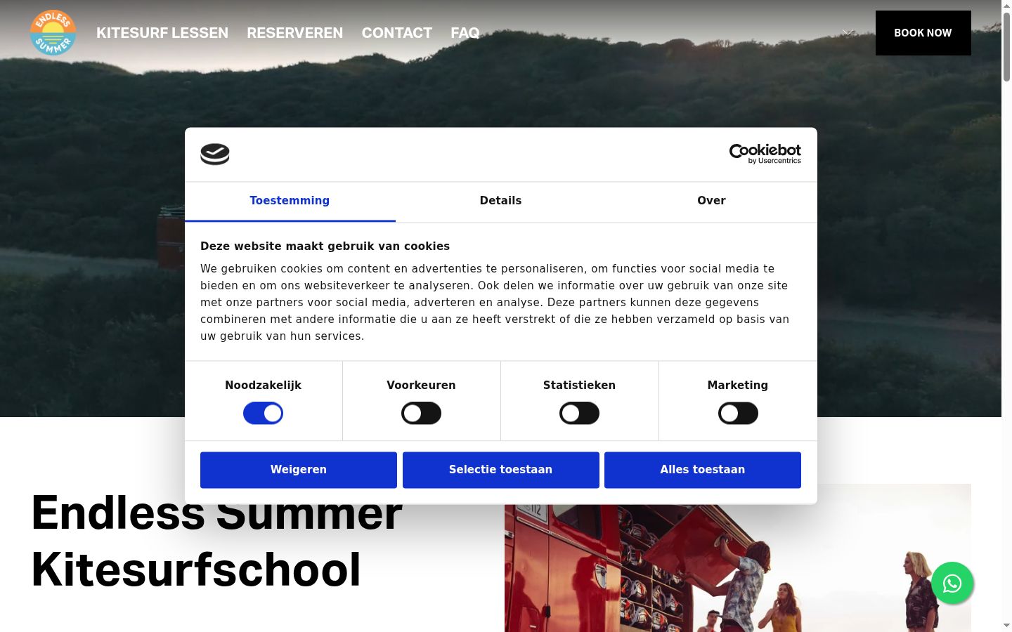 Sutikimo reklamjuostės, rodytos prieš bet kokią sąveiką, ekrano kopija