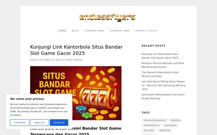 Screenshot of endlessflyers.com