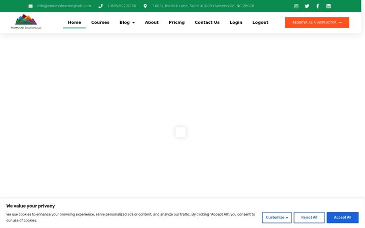 Screenshot of endlesslearninghub.com