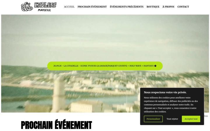 Screenshot of endlessmarseille.com