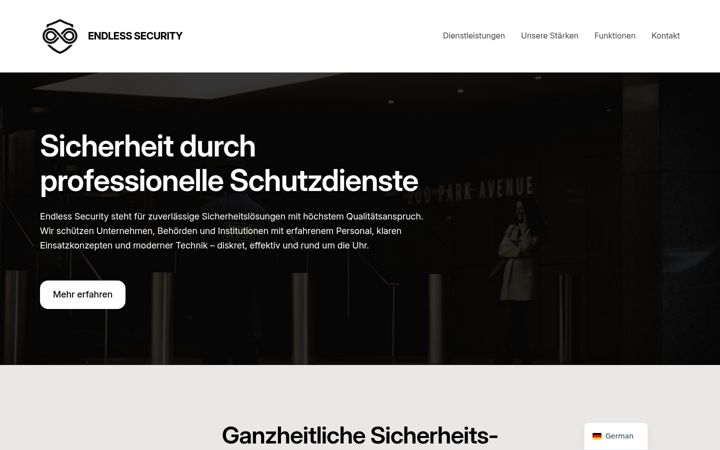 Screenshot of endlesssecurity.de