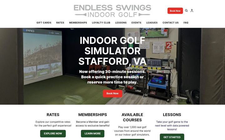 Ekrano kopija endlessswings.com