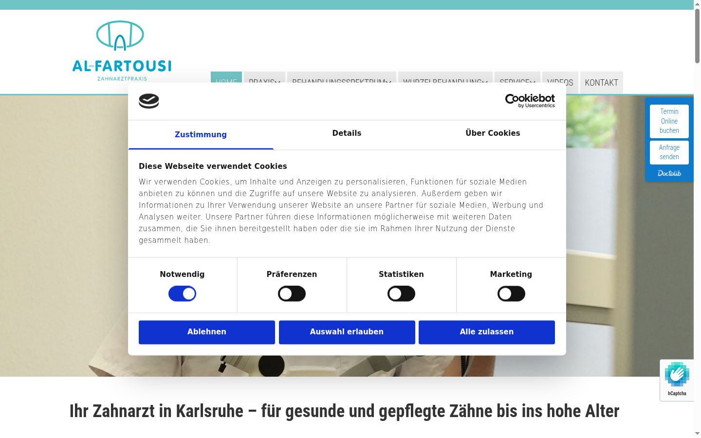 Screenshot van de toestemmingsbanner zoals getoond vóór enige interactie