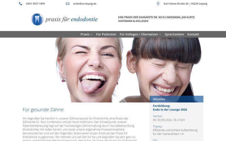 Snimka zaslona za endo-leipzig.de