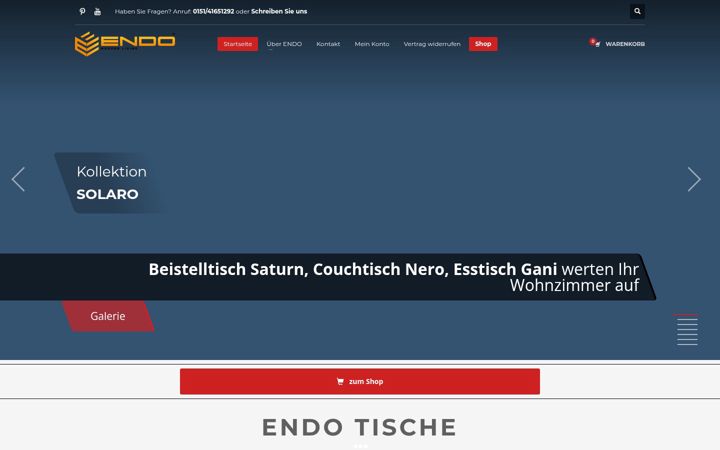 Snimka zaslona za endo-moebel.de