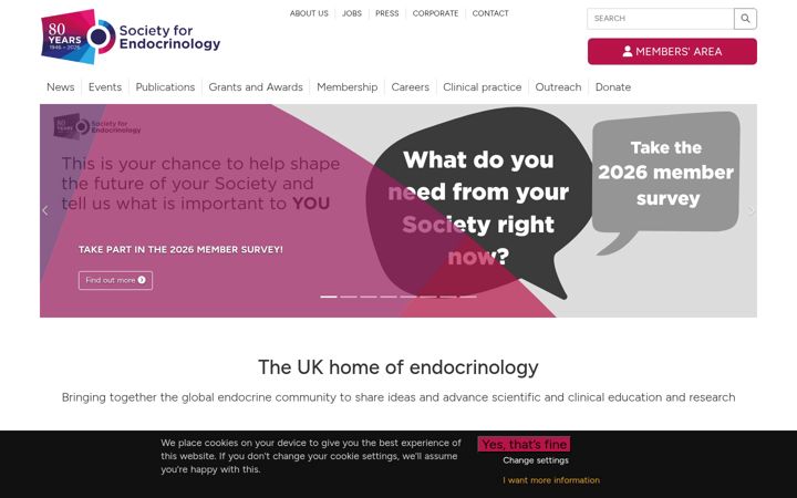Skärmbild av endocrinology.org