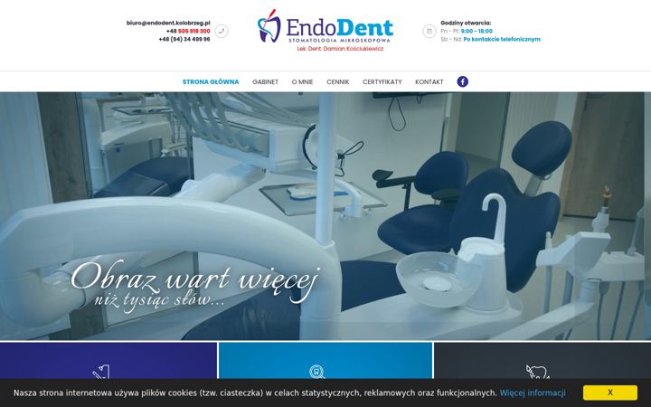 Ekrānuzņēmums no endodent.kolobrzeg.pl