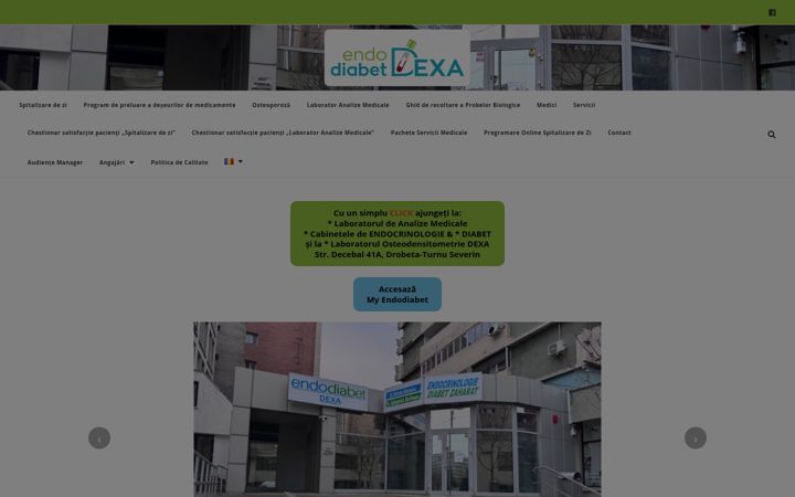 Kuvakaappaus sivustosta endodiabet.ro