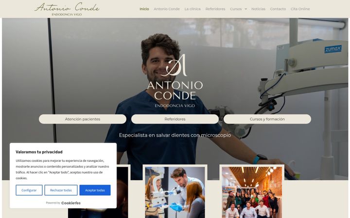 Screenshot του endodonciavigo.es