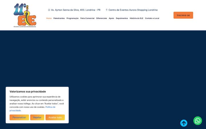 Captura de pantalla de endodontialondrina.com.br