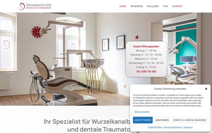 Screenshot του endodontie-schwerin.de