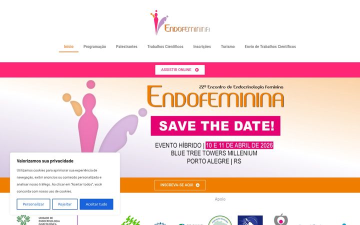 Captura de pantalla de endofeminina.com.br