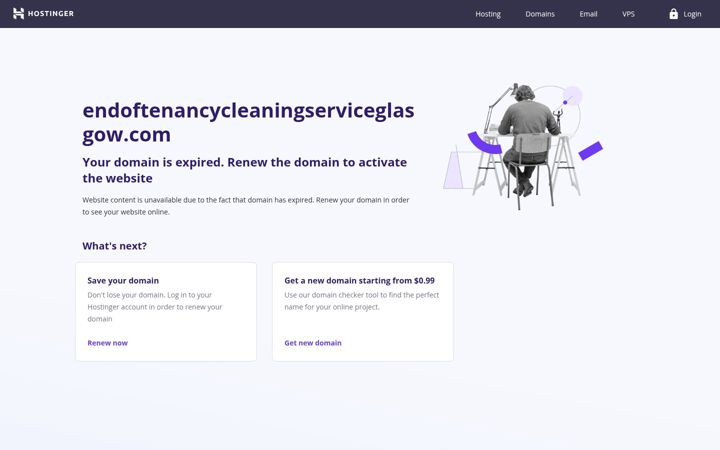 Screenshot of endoftenancycleaningserviceglasgow.com