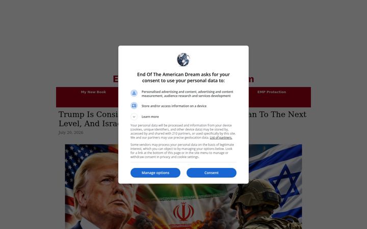 Screenshot of endoftheamericandream.com