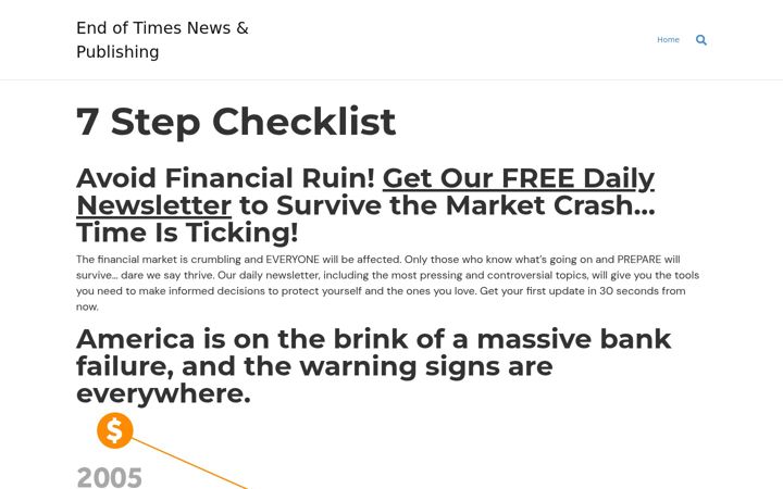 Screenshot of endoftimesnews.com