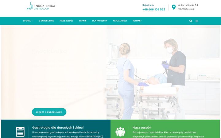 Ekrānuzņēmums no endoklinika.szczecin.pl