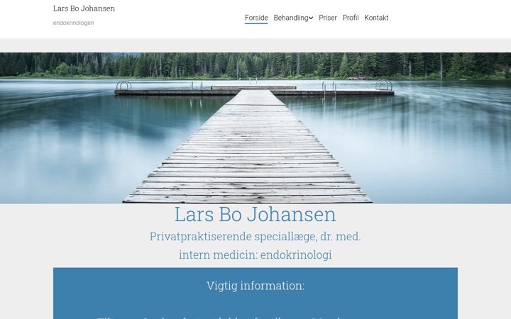 Skärmbild av endokrinologen.dk
