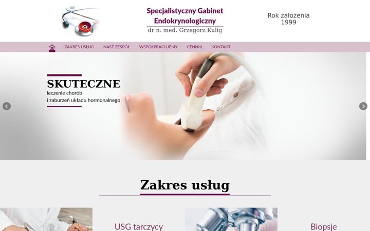 Ekrānuzņēmums no endokrynolog-szczecin.pl