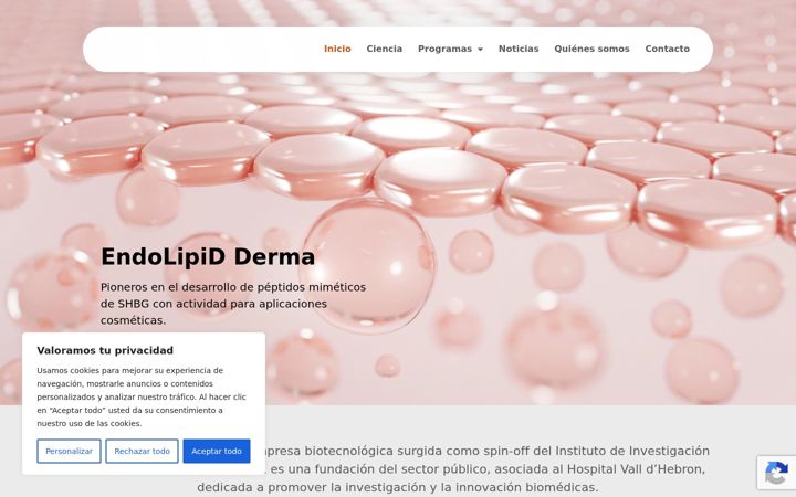 Screenshot of endolipidderma.com