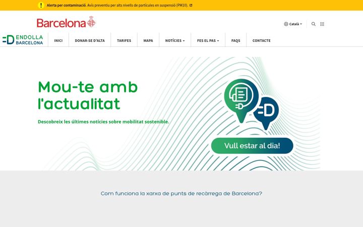 Screenshot of endolla.barcelona