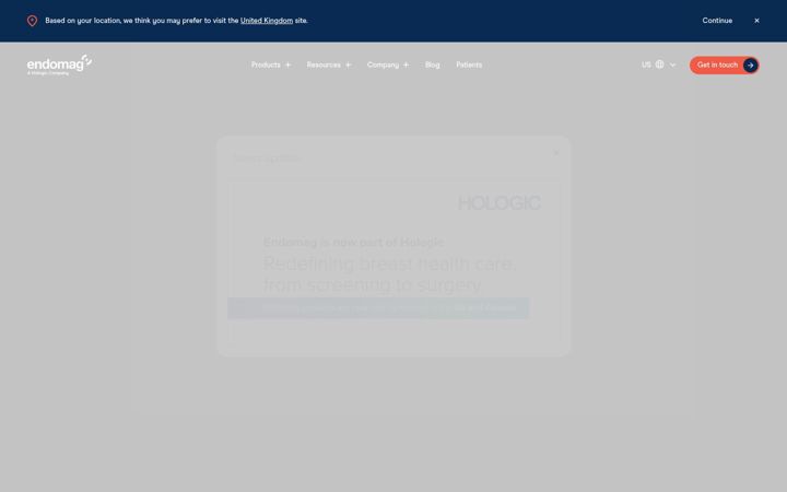 Screenshot of endomag.com