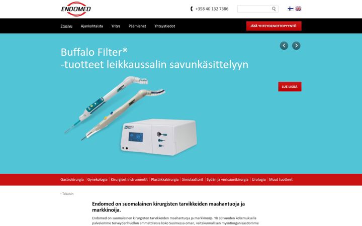 Skärmbild av endomed.fi