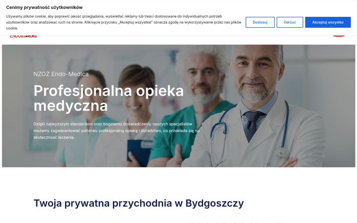 Ekrānuzņēmums no endomedica.bydgoszcz.pl