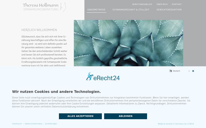Screenshot του endometriose-ernaehrung.de
