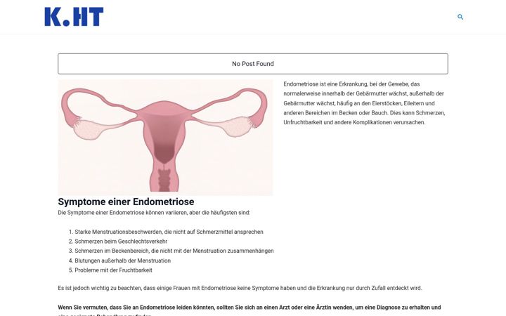 Screenshot του endometriosen.de