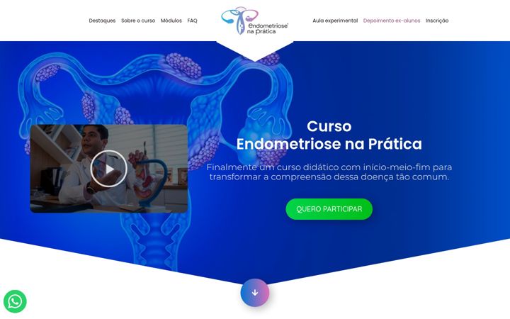 Captura de pantalla de endometriosenapratica.com.br