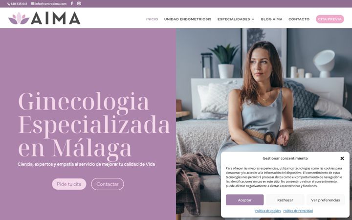 Screenshot του endometriosismalaga.es