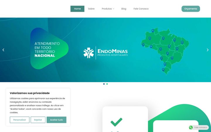 Captura de pantalla de endominas.com.br