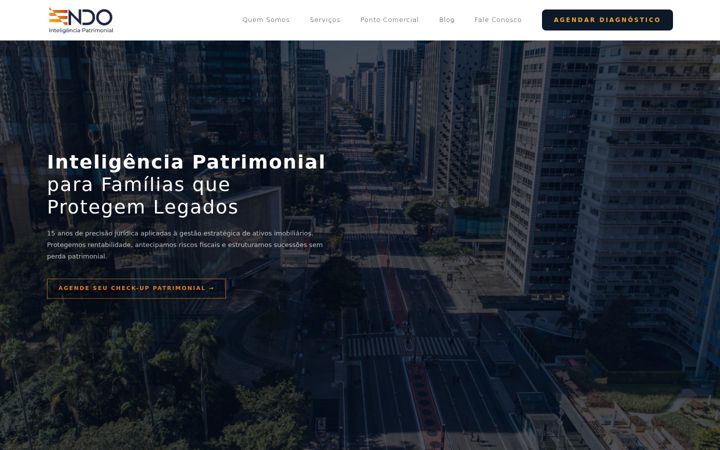 Captura de pantalla de endonegociosimobiliarios.com.br
