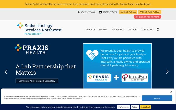 Screenshot of endonorthwest.com