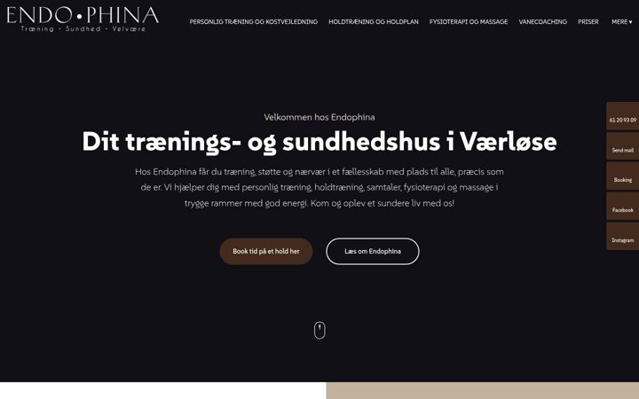 Skärmbild av endophina.dk