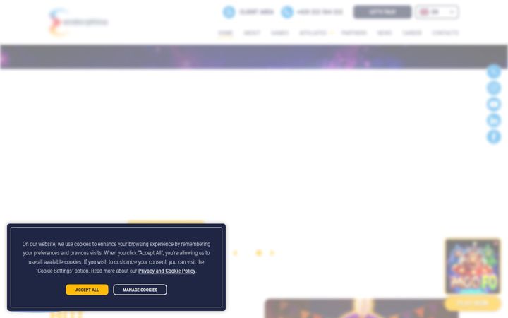 Screenshot of endorphina.com