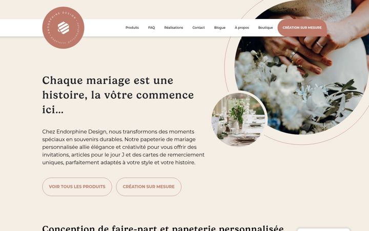 Screenshot of endorphinedesign.com