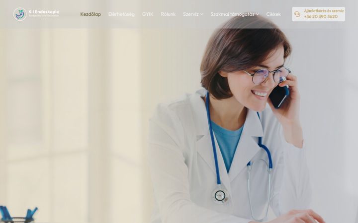 Screenshot von endoscopeservice.eu