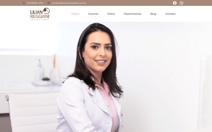 Captură de ecran a endoscopiabh.com.br