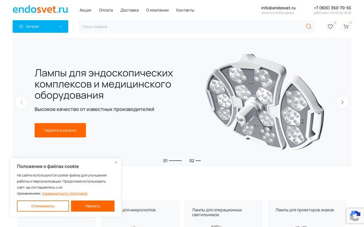 Captura de pantalla de endosvet.ru