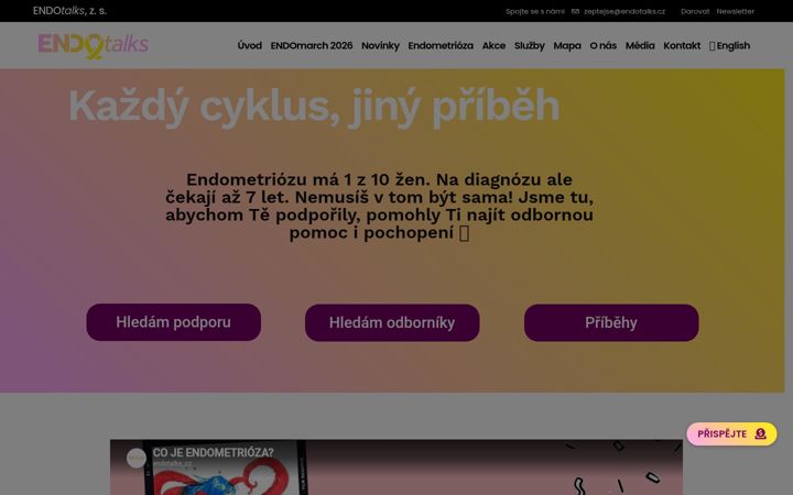Captura de pantalla de endotalks.cz