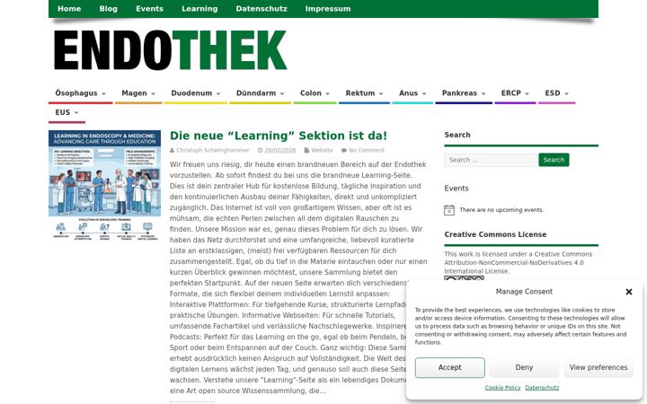 Skærmbillede af endothek.at